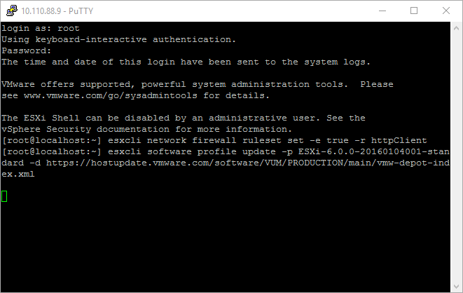 updaet esxi